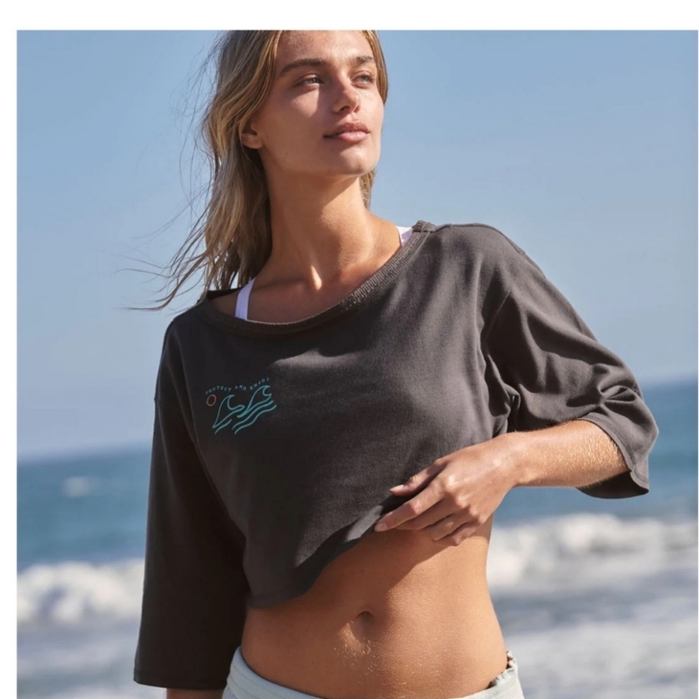 FREE PEOPLE MOVEMENT Women’s cropped sweater sweatshirt x surfer small